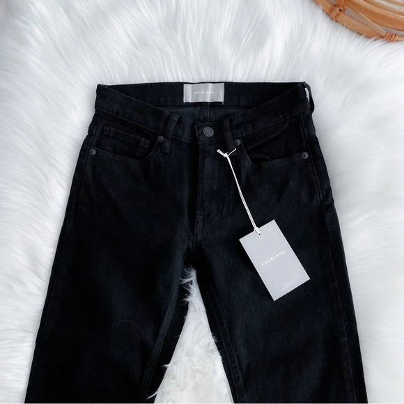 Everlane The Mid Rise Skinny Jeans Black Ankle Length NEW NWT Classic size 24 - Picture 8 of 14